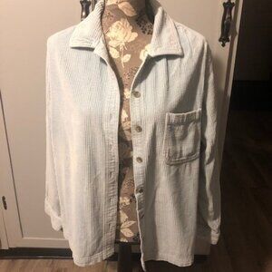 LL Bean Light Blue Button Down Blouse